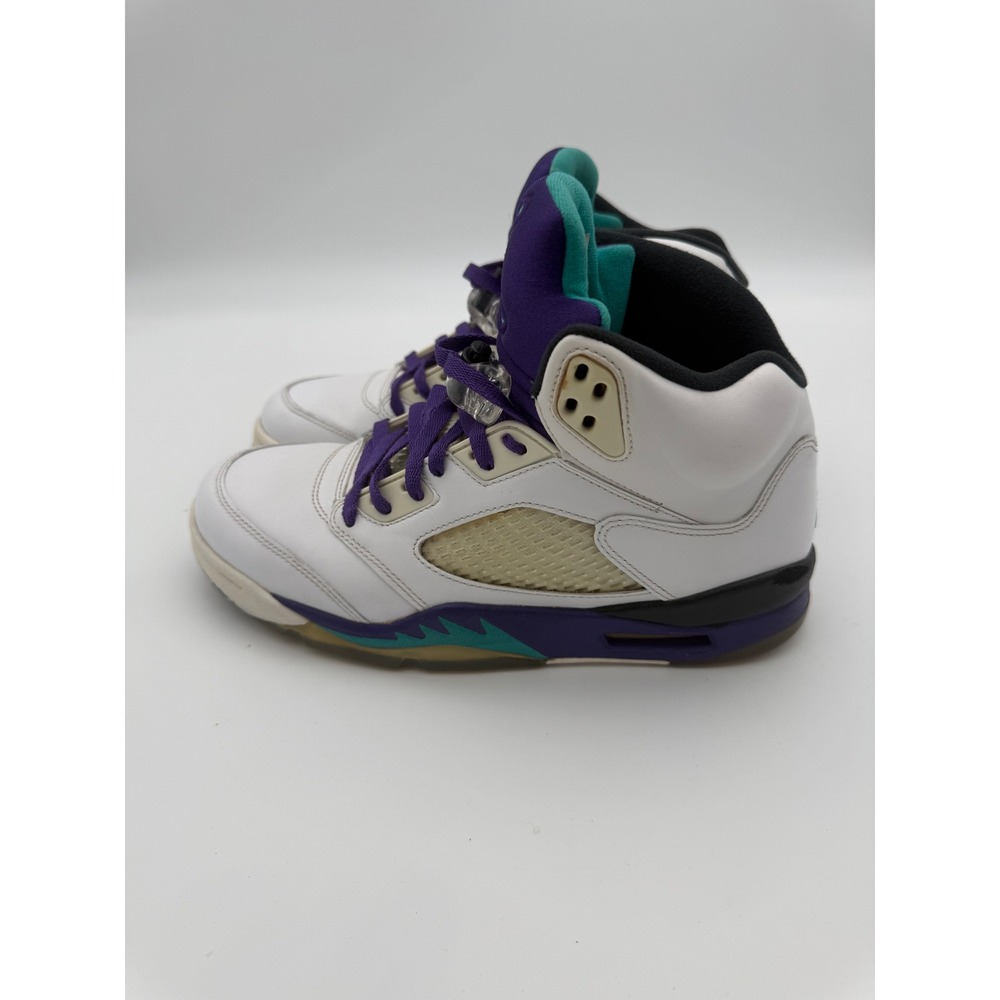 Nike Air Jordan 5 Retro Grape White Purple Emerald 136027-108 Mens Basketball